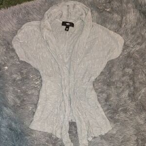 Elegant Light Gray Cardigan Sweater